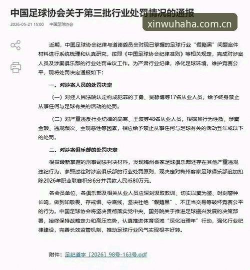 哈哈体育竞技 足协禁足名单vs行业自净能力:从65人重罚看哈哈体育竞技生态的净化之路